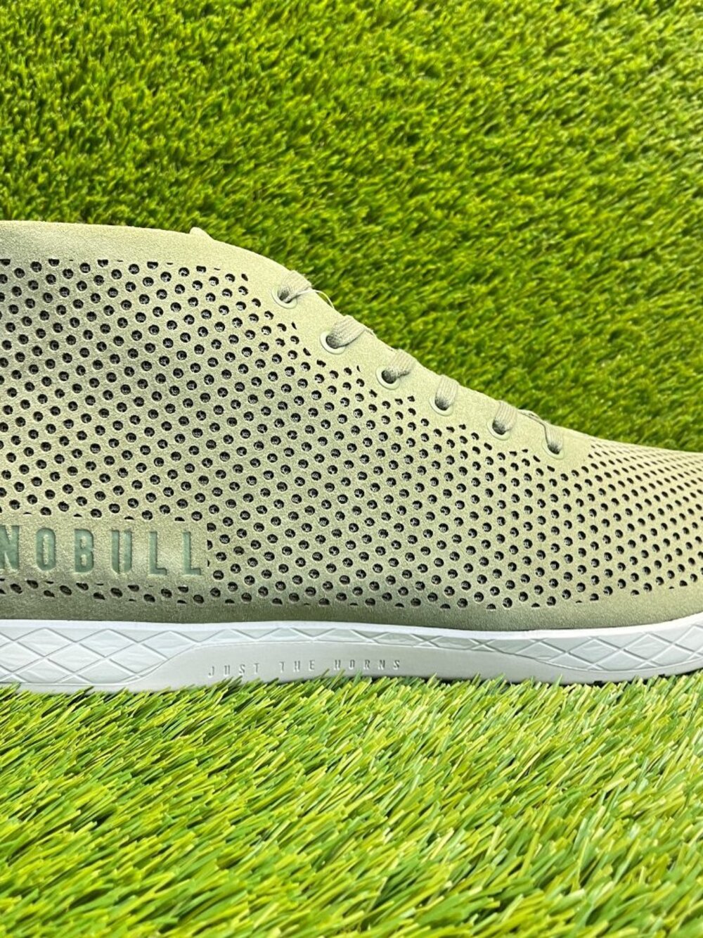 Nobull Mid Suede Trainers Mens Size 18‎ Green Running Lace Up Shoes Sneakers